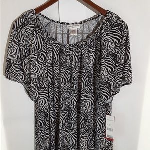 Rebecca Malone zebra print blouse.